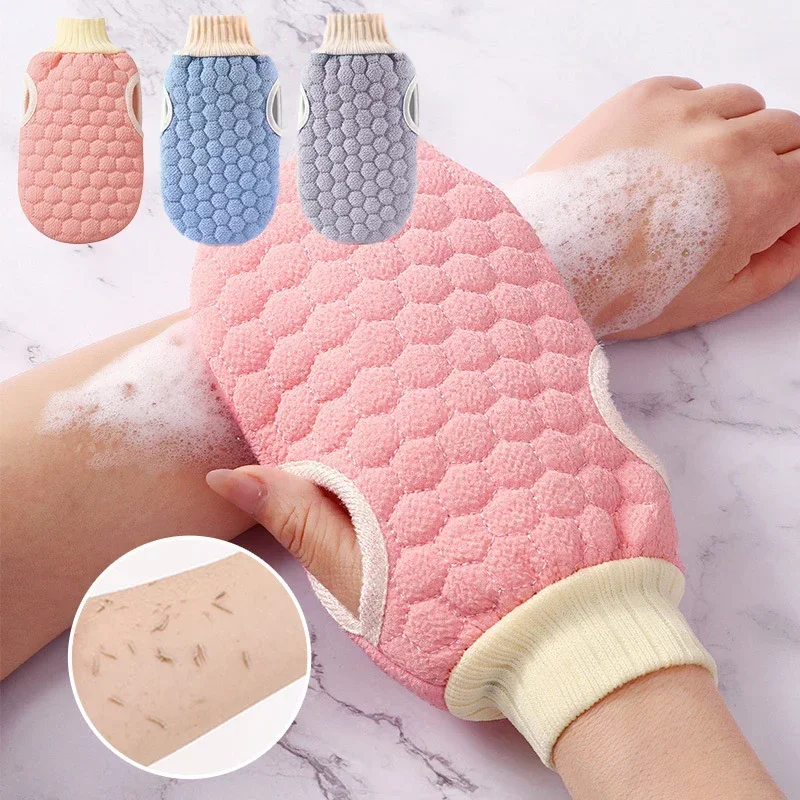 Bath Glove Honeycomb Body Scrub Towel Skin Exfoliating Scrubber Brush Back Body Massage Rubbing Dead Skin Cleansing Bathing Tool