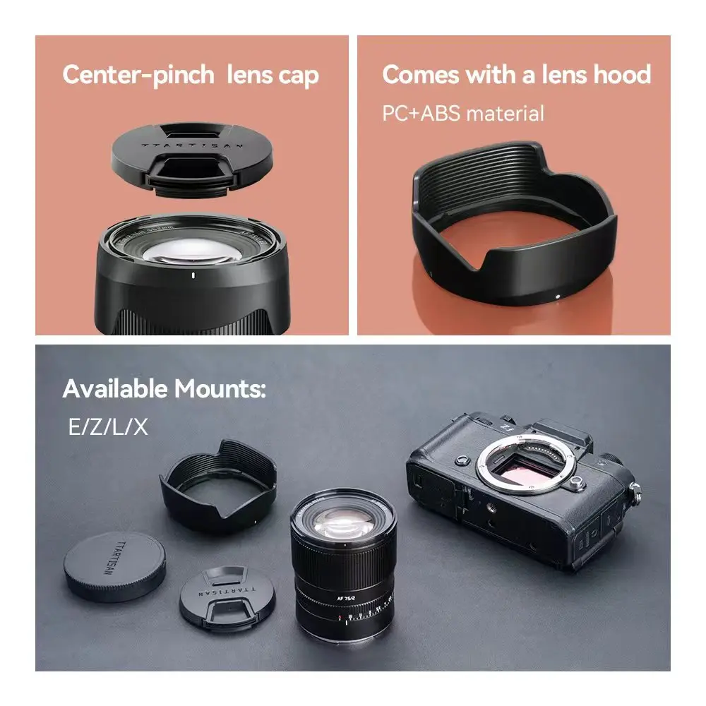 TTArtisan オートフォーカス 75mm F2 フルサイズミラーレスカメラ