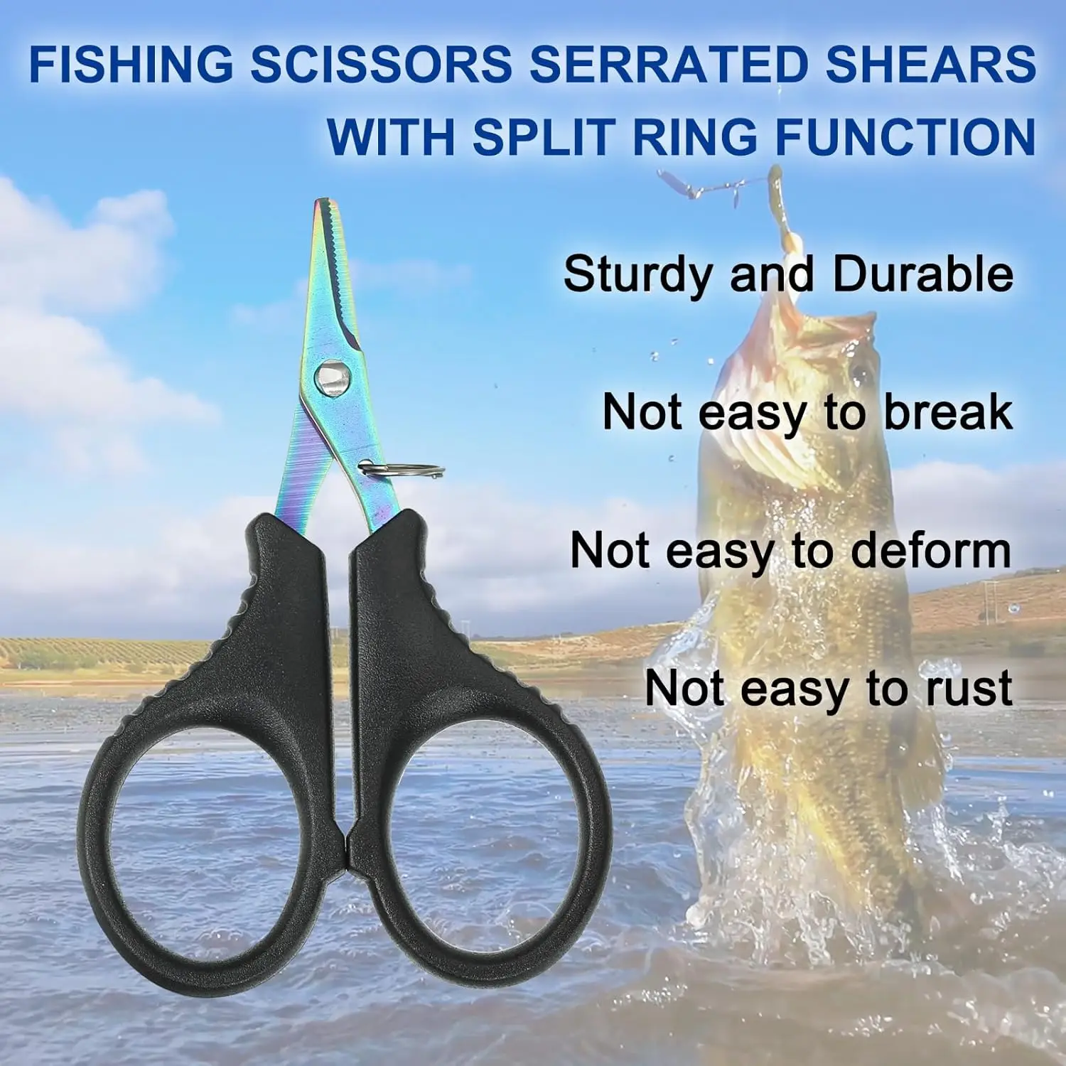 Portable Titanium Coated Mini Fishing Scissor Stainless Steel Scissors for cutting PE Braid Line Lure Fishing Tool Accessories