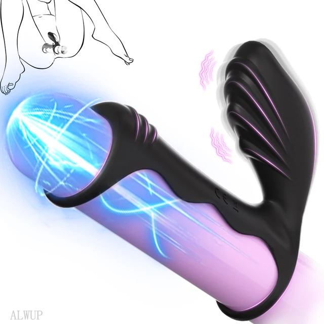 Männlicher Penisring Ejakulationsvibrator für Männer Penisring Verzögerung Penisverlängerung Anal Klitoris Stimulation Sexspielzeug für Paare 1