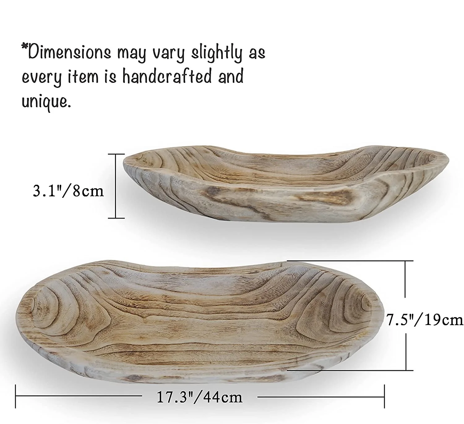 Paulownia Wooden Boat Type Fruit Tray Homestay Natural Village Decorate Retro Old Living Room Solid Wood Candy Plate Snack Plate 4