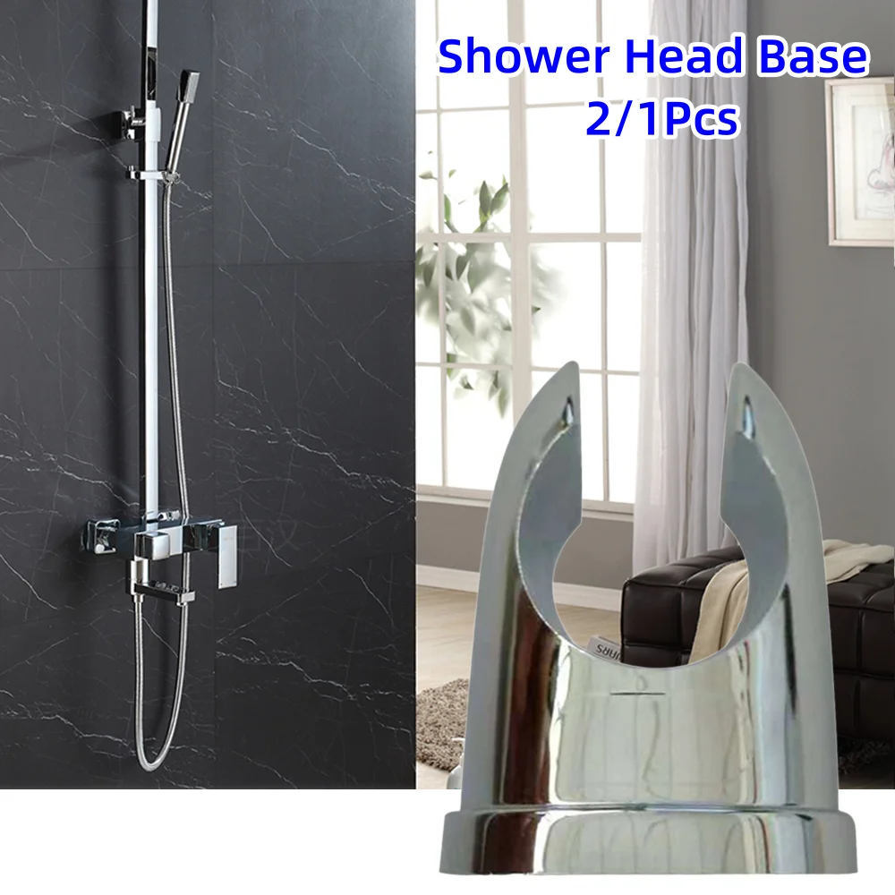 2Pcs Wall Mount Shower Head Base Environmentally Friendly ABS Nozzle Brackets Electroplating Wear-resistant Faucet Fixed Holder