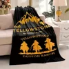 60 X 80inch Yellowstone Cowboy-themed Soft Comfort Blanket - Outdoor Lover, All Year Round, Hand or Machine Washed 1