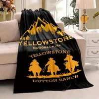 60 X 80inch Yellowstone Cowboy-themed Soft Comfort Blanket - Outdoor Lover, All Year Round, Hand or Machine Washed 1