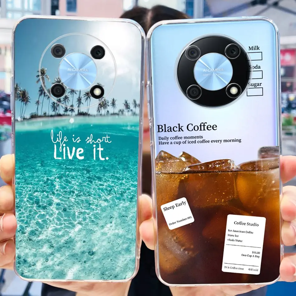 Elegant Printing Soft Silicone Clear TPU Slim Phone Case