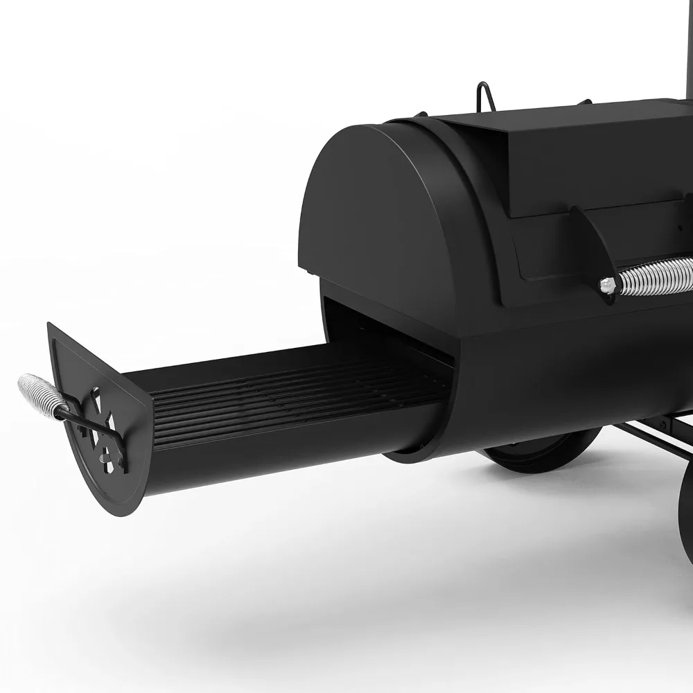 Heavy-Duty Vertical Offset Charcoal Smoker & Grill 2