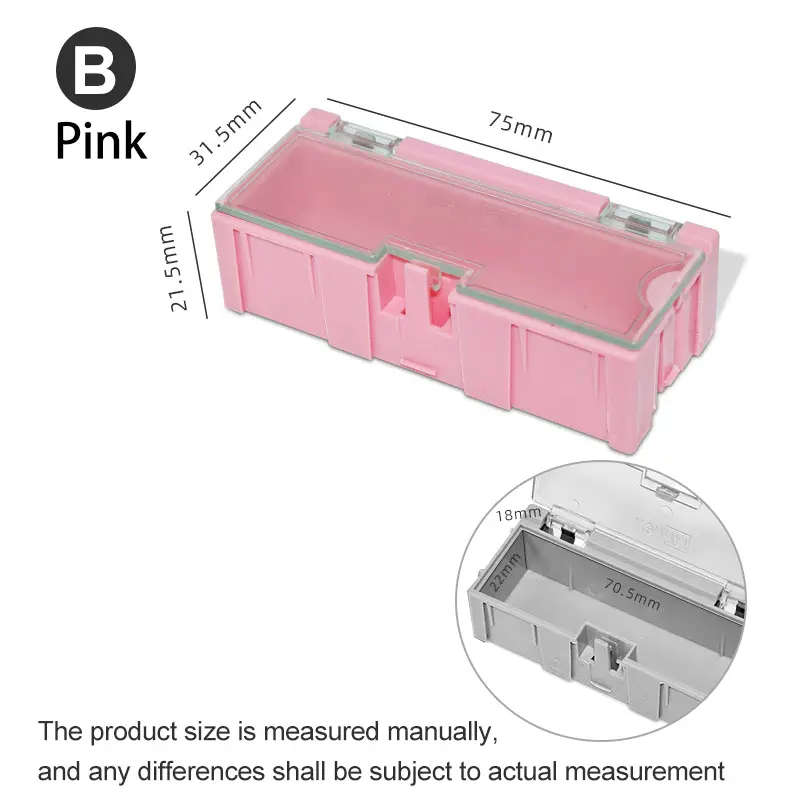 SMD Container SMT IC Electronic Component Mini Storage Box Jewelry Case Diy Practical for Small Component Jewelry Tool image 3