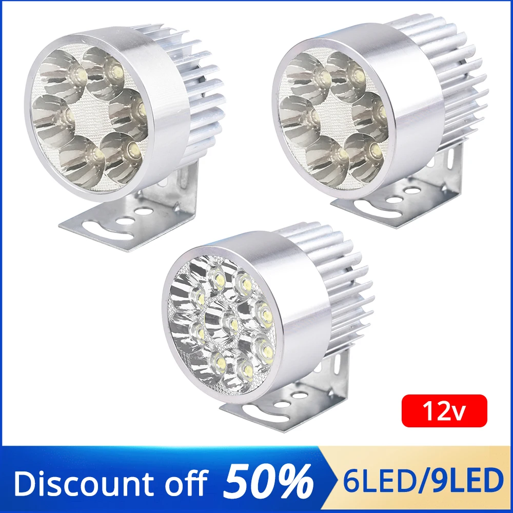 Motorcycle Led Headlight 12v 9led 6led 