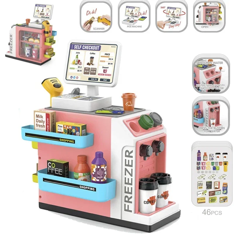 Children's Simulation Home Supermarket, Shopping Cash Register Toy, Puzzle Selling Store, 3 4 5 6 7 8 Years Old Girls Gift 5