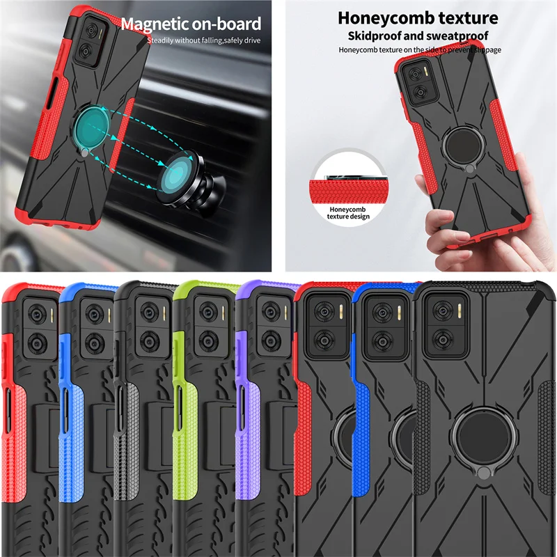 E22 Custodia Per Motorola Moto E22I E22 I E 22I E 22 I Motoce22I Cover Mecha Bear Antiurto Armatura Anello Di Assorbimento Cavalletto Coque