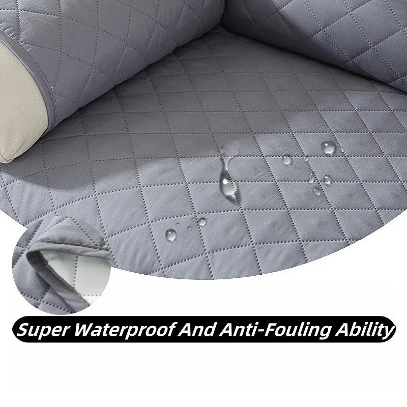 LANMOLIFE Waterproof Recliner Cover Single Recliner With Pockets Non-Slip Covers Machine Washable Furniture Covers Pet Children 4
