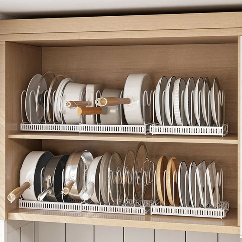 Pot Organizer For Kitchen Cabinets Dish Rack Expandable Iron Material Multi-function Firm Storage Lid Chopping Block Holder - Racks & Holders - AliExpress - Products to Organize Your Kitchen