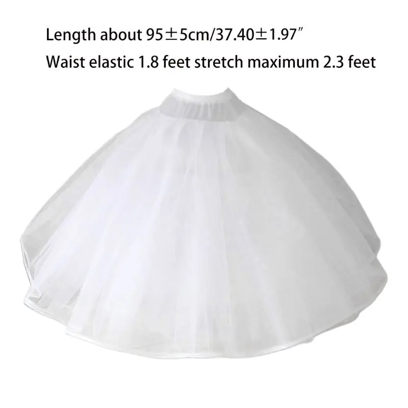 Womens 8 Layers Tulle Ball Gown Bridal Wedding Dress Petticoat with No Rings Eve Dropship