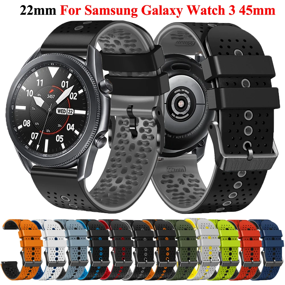 

Ремешок силиконовый для Samsung Galaxy Watch 3 45 мм/46 мм/Gear S3 Classic/Frontier, 22 мм