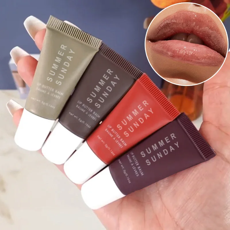 Description Picture 5 of itemBrand Lip Balm Long-lasting Makeup Butter Moisturizing Tinted Lip Balm Set Smooth Natural Color Daily Four-color Lipstick Makeup