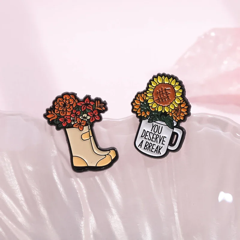 Whimsical Break Enamel Pin Set Image 9