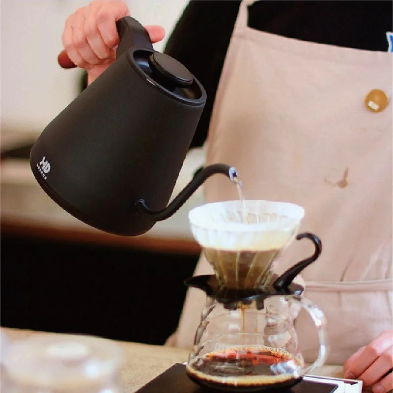 800ml Electric Hand Punch Gooseneck Coffee Pot Home Electric Kettle Office 304 Stainless Steel Teapot Temperature Control Kettle 2