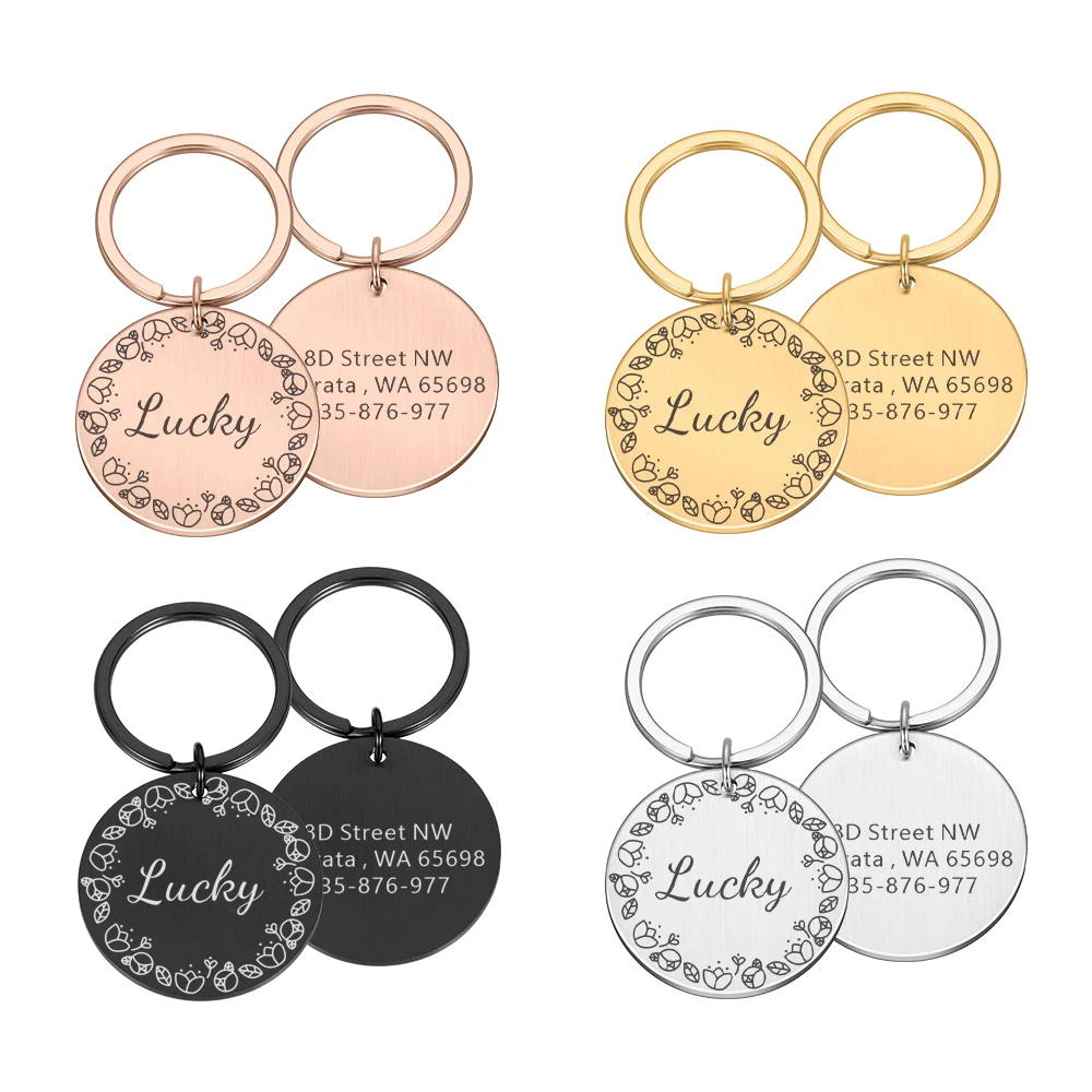 Personalized Dog Cat Pet ID Tags Engraved Cat Puppy Pet ID Name Number Address Collar For kitten Dog Tag Pendant Pet Accessories