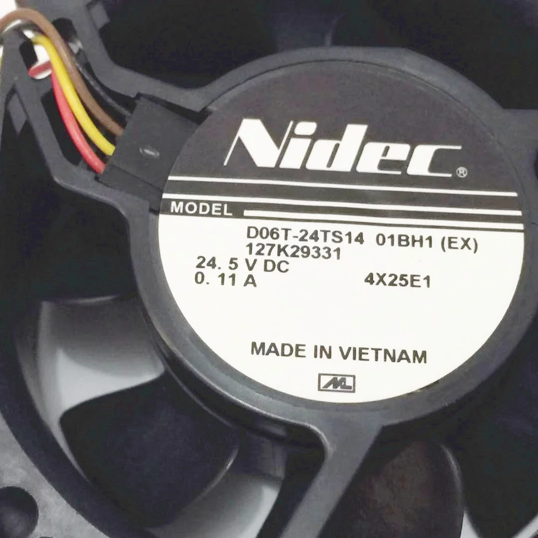 Nidec D06t24ts14 01bh1 dc 24.5v 0.11a 60x60x25 mm Ventilador de Refrigeração do Servidor - Imagem 4