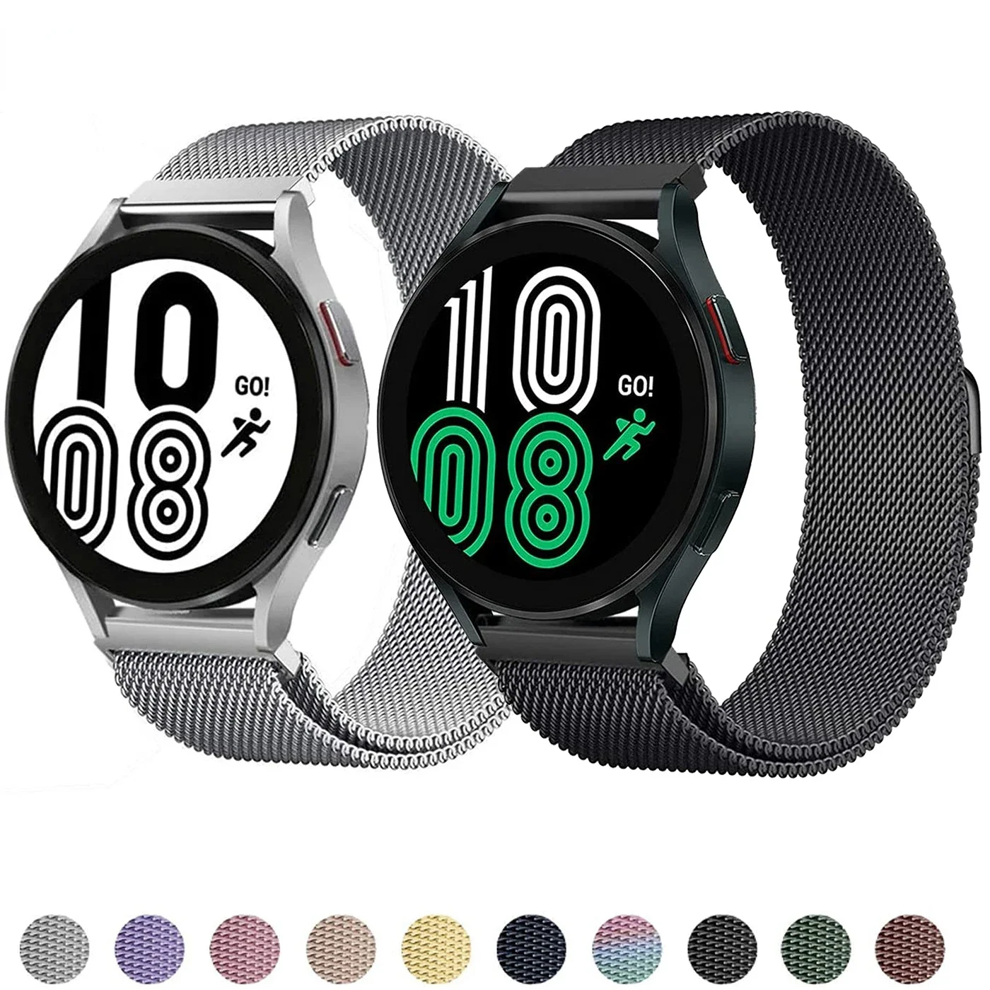 

Milanese Loop Strap For Samsung Galaxy watch 4 5 3 classic Active 2 45mm 41mm 46mm 42mm 20mm 22mm bracelet Huawei GT/3/2/2e band