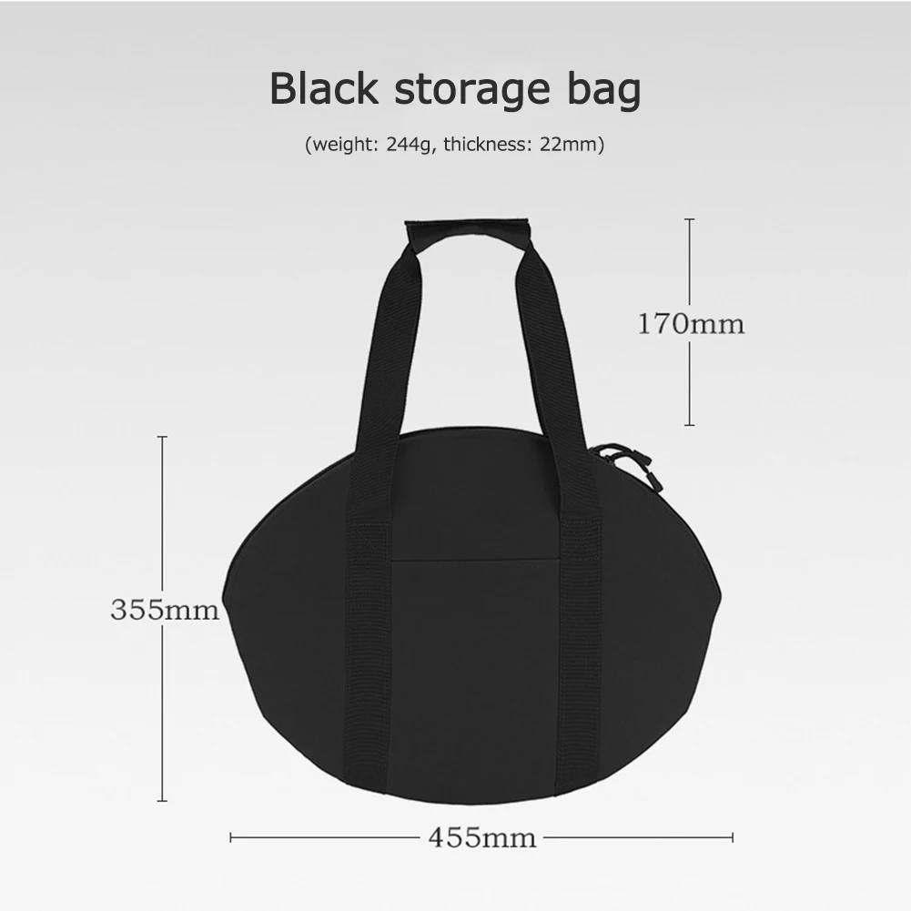 Portable Cast Iron Storage Tote Bag for Outdoor Camping
