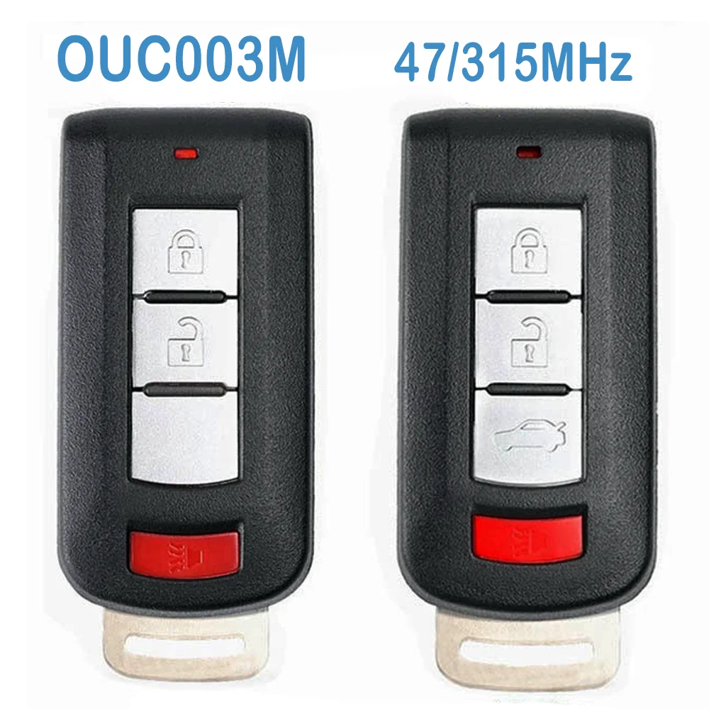 

OUC003M Auto Smart Remote 3/4B 8637B153/8637B424 FSK 315MHz ID47 Chip 850G-00003M Replace Car Key For Mitsubishi Mirage 13-19