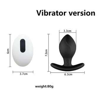 Silicone Anal Butt Plug Wearable Vibrator Ball Dildo Prostate Massage Anal Beads Set Penis Fake G spot Unisex Toy For Man Women 6