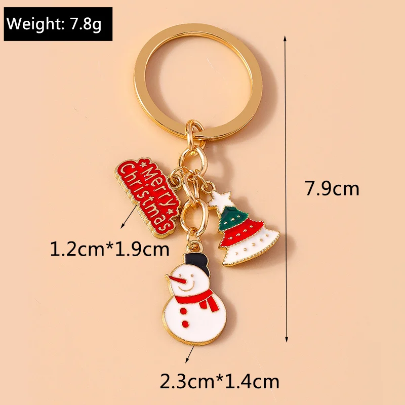 Leslie niedlichen Weihnachten Schlüssel bund Cartoon Schneemann Santa Hirsch Weihnachts baum Schlüssel bund für Frauen Weihnachts feier Neujahr Schmuck Geschenke – Detail 33