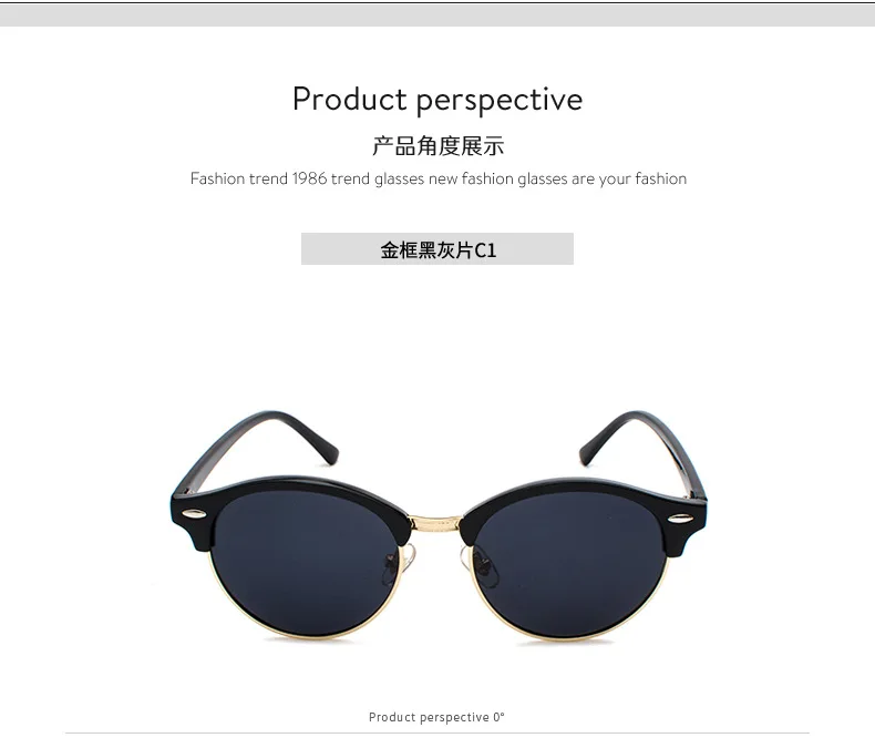 Ms polarized sunglasses round glasses male personality Riding night-vision Glasses True colors Sunscreen Wind Sunglasses