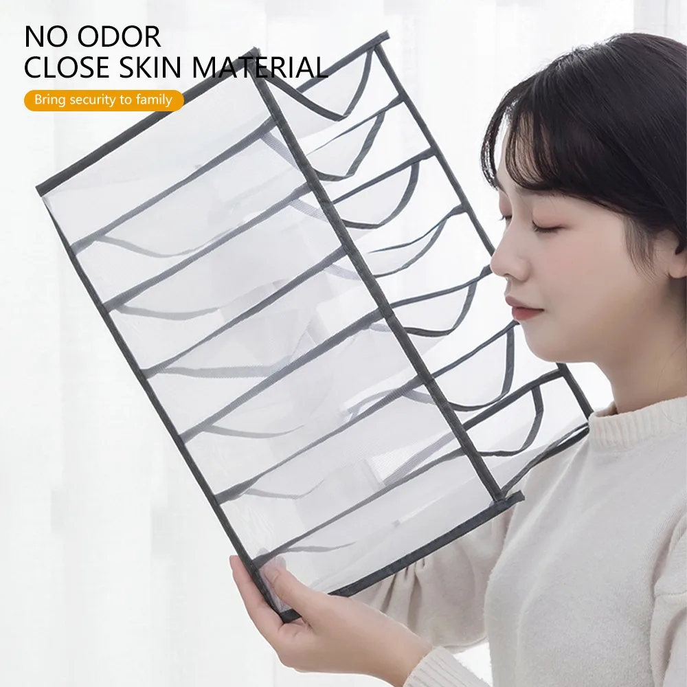 Clothes Organizer Jeans Underwear Drawer Storage Box Bras Socks Organizer Wardrobe Dormitory Compartment Storage Bag