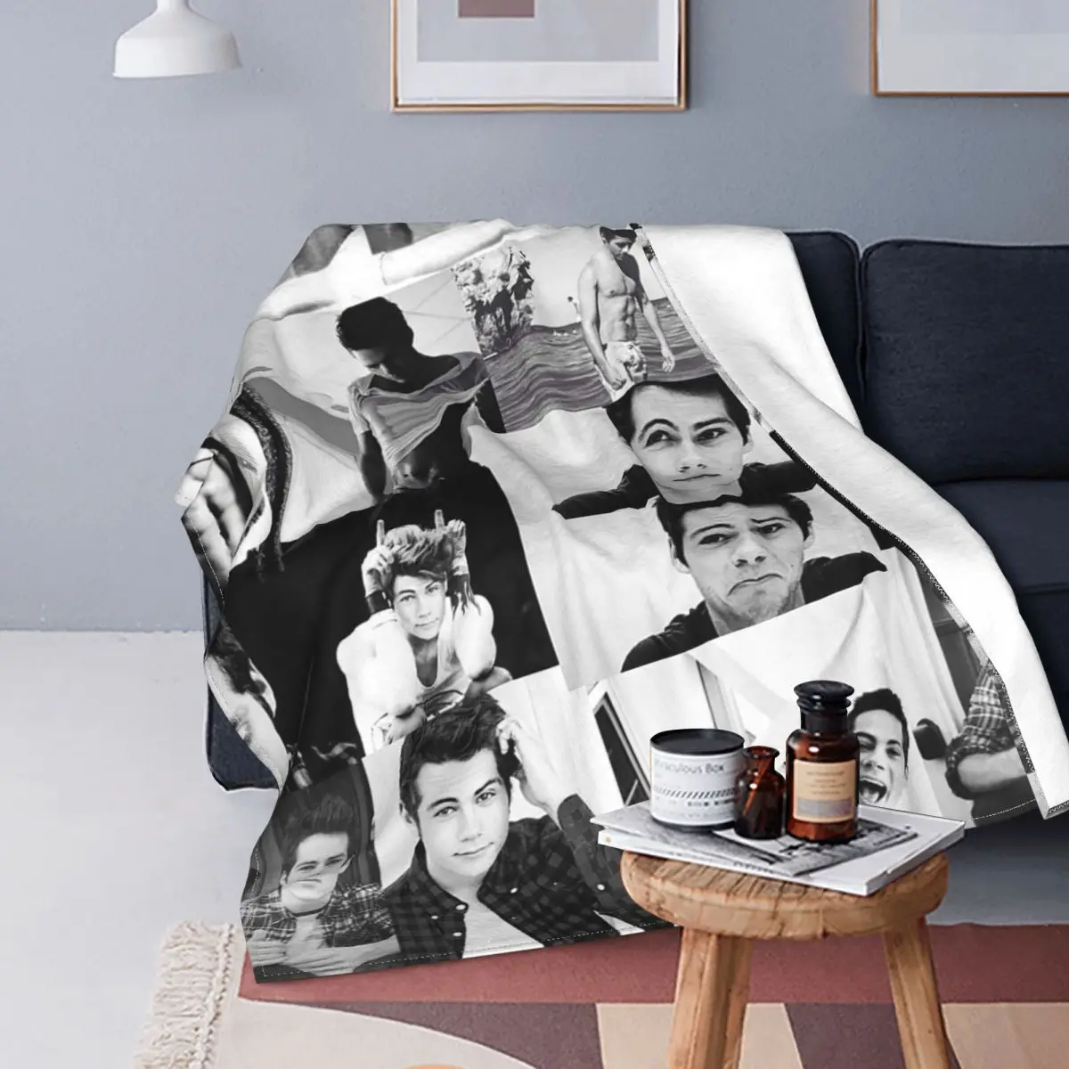 Dylan O'Brien Vintage Actor Fleece Throw Blankets Blanket for Bedding