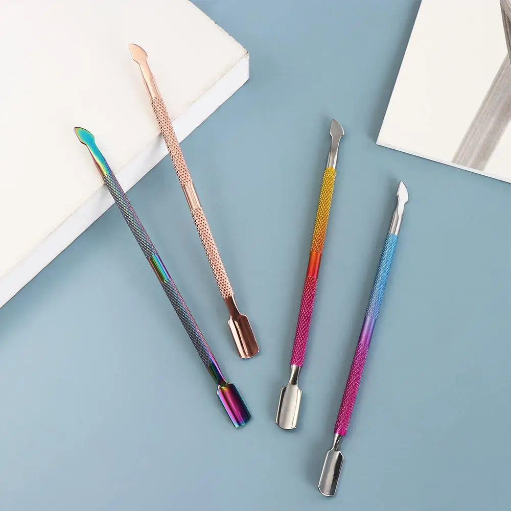 Stainless Steel Double Head Steel Push Remove Phototherapy Glue Dead Skin Remover Nail Art Tool Remove Nail Polish Glue