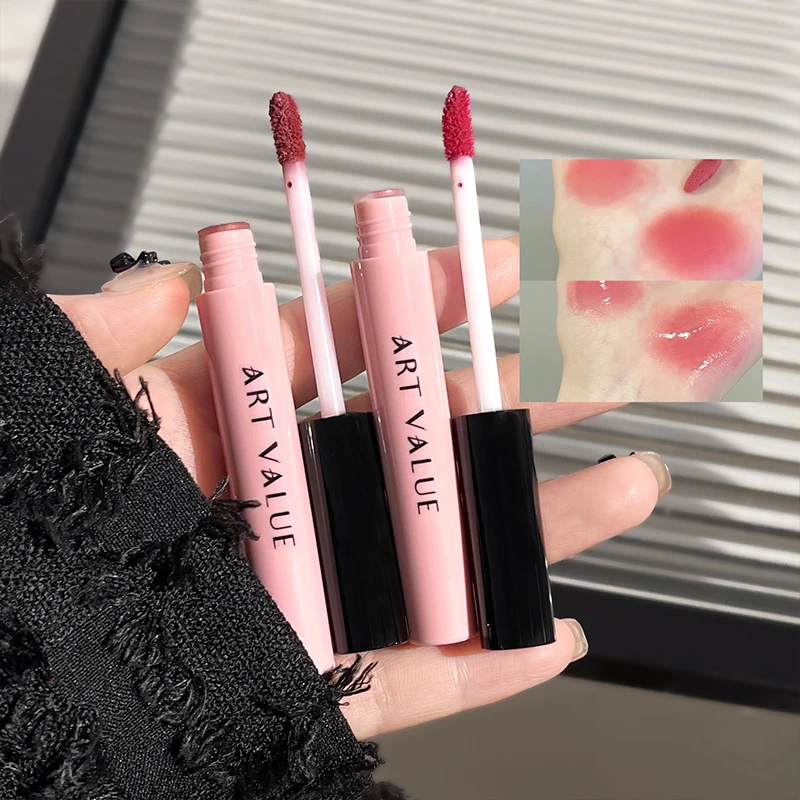 6Pcs/Box Matte Lipstick Set Lips Makeup Velvet Nude Lip Gloss Mirror Lip Glaze Foggy Tint Moisturizing Cosmetic Makeup For Girls 4