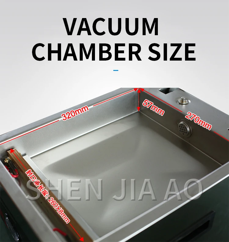 DZ-260C Industrial/Household Chamber Sealer Food Meat Fruit And Vegetable Vacuum