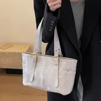 Mode rétro femmes sacs à bandoulière en cuir PU tendance haut de gamme dame sac fourre-tout grande capacité femme sac de banlieue sac à main sacs à main 3