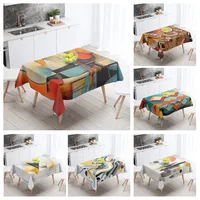 Abstract Geometric Tablecloth Waterproof Stain Resistant Party Decoration Restaurant Cafe Dining Table Tablecloths 140X200cm 1