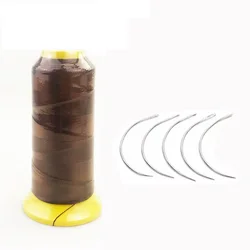 Premium Nylon Thread for Hair Extensions and Wig Making - Salon Quality Weaving Supplies (Brown Set)