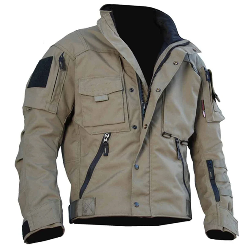 Plus Size Military Tactical Jacket Men Waterproof Multifunctional Pocket Casual Bomber Jacket Male Outwear Spring Autumn S-3XL