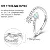 925 Sterling Silver Open Ring Colored Cubic Zircon Butterfly Sun Moon Turtle Ring Fit Women Wedding Engagement Silver Gift 3