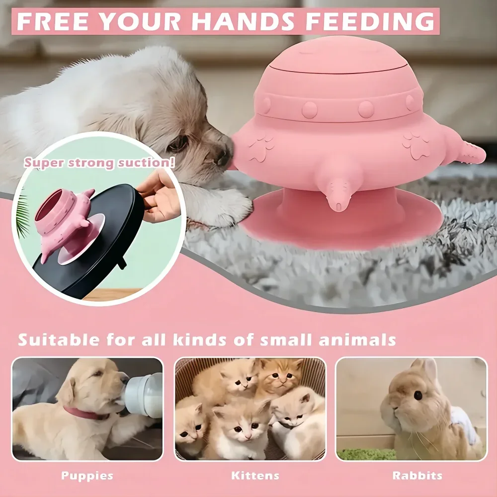 Pet Silicone Breast Feeder, Multifunctional Pet Pacifier Feeder, Puppy Feeding Bottles Food Storage Container for Kitten Dog Cat 5