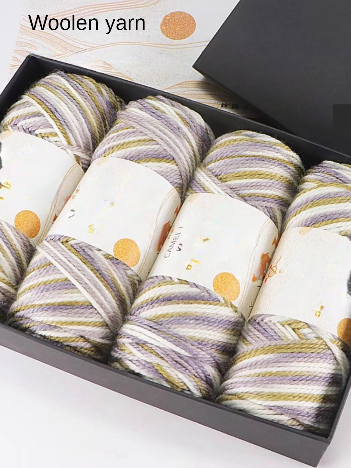 뜨게 스웨터 스카프 모자용 염색 모직 실, 중간 두께, 부드러운 양모 실, 따뜻하고 푹신한, 2 플라이 핸드 크로셰 세그먼트, 500g/세트