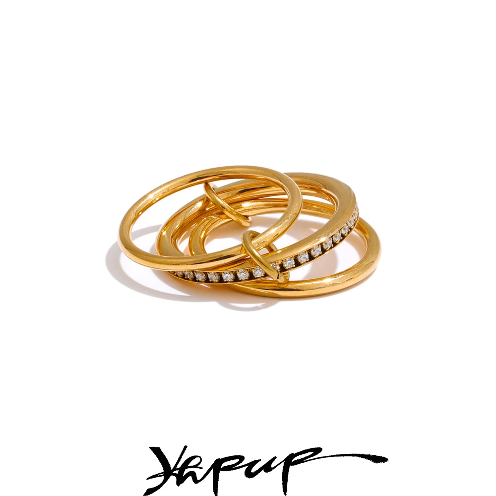 Yhpup Accessories Stackable Ring Stainless Steel
