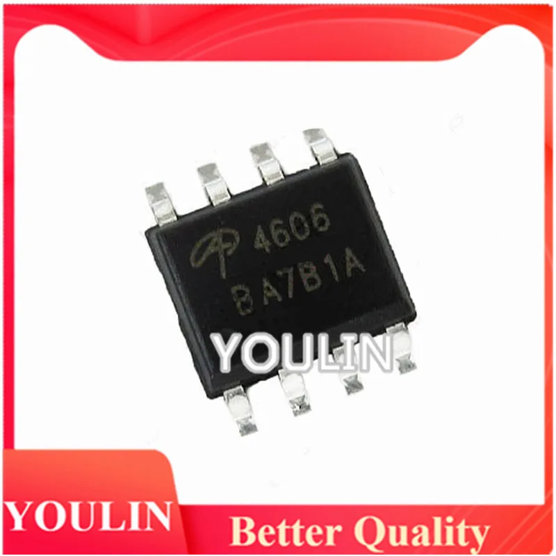 50 Pz Nuovo Originale Ao4606 Serigrafia 4606 Patch Sop8 N + P Dual Channel 30V6A-30V-6.5A