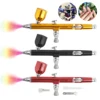 0.3mm Dual Action Airbrush 7cc Fluid Cups Quick Remove Air brush Cap Design Gravity Feed Set for Model Cake Art 1