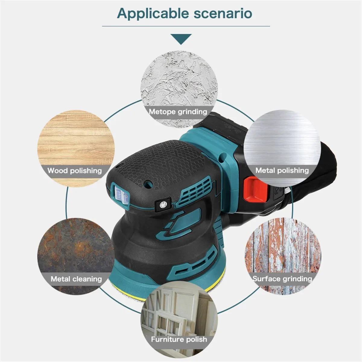 125mm Brushless Random Orbital Electric Sander Grinder for Makita 18V Battery