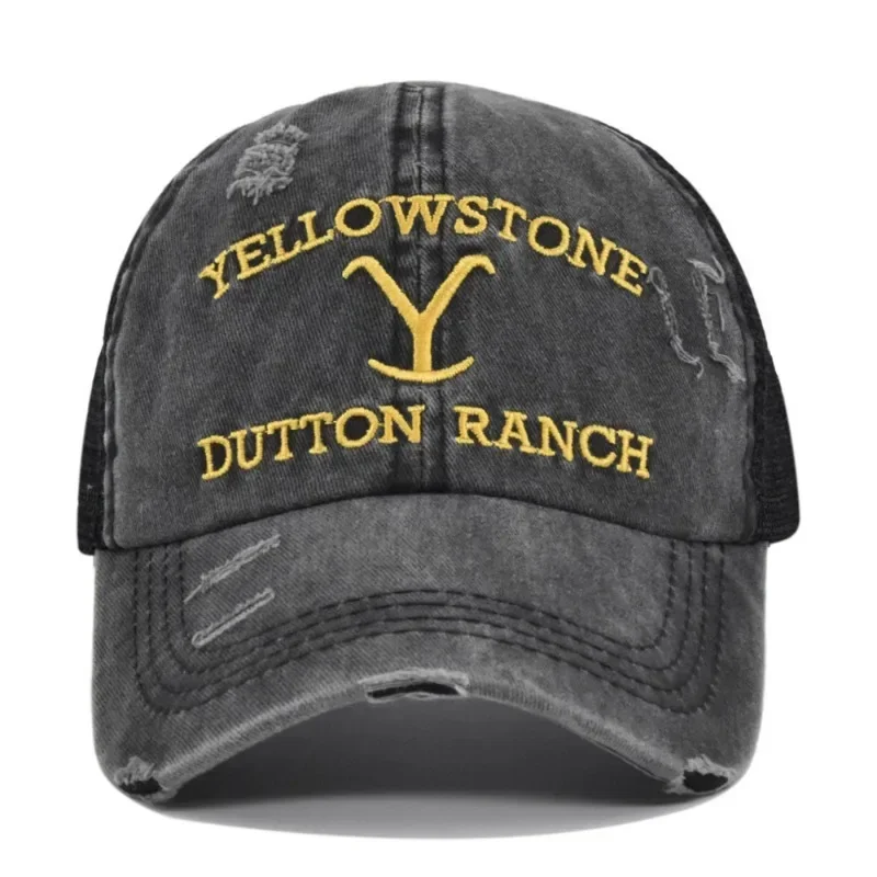 Baseball Cap Embroidered Duck Tongue Ponytail Sunshade Wide Brimmed