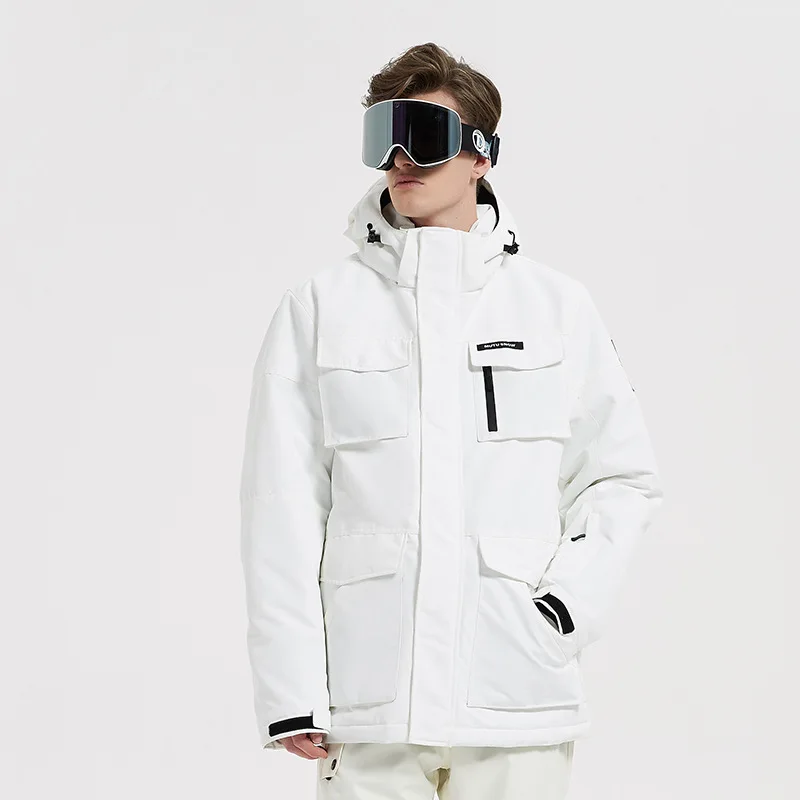 MUTUSNOW Winter Male Warm Breathable Ski Jackets Waterproof Snowboarding Coat Man Outdoor Sports Hiking Snowboarding Jacket