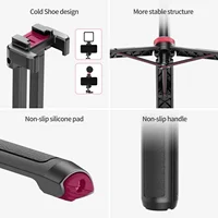 Ulanzi MT-44 1.46M Extend Selfie Stick Tripods Tripod With phone Clamp For Cameras Cellphone Samsung iPhone Huawei Xiaomi Stand - Image 4
