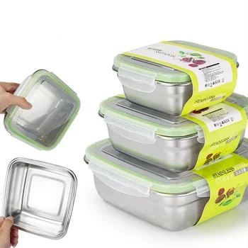 3 Piece Stainless Steel Food Containers 1