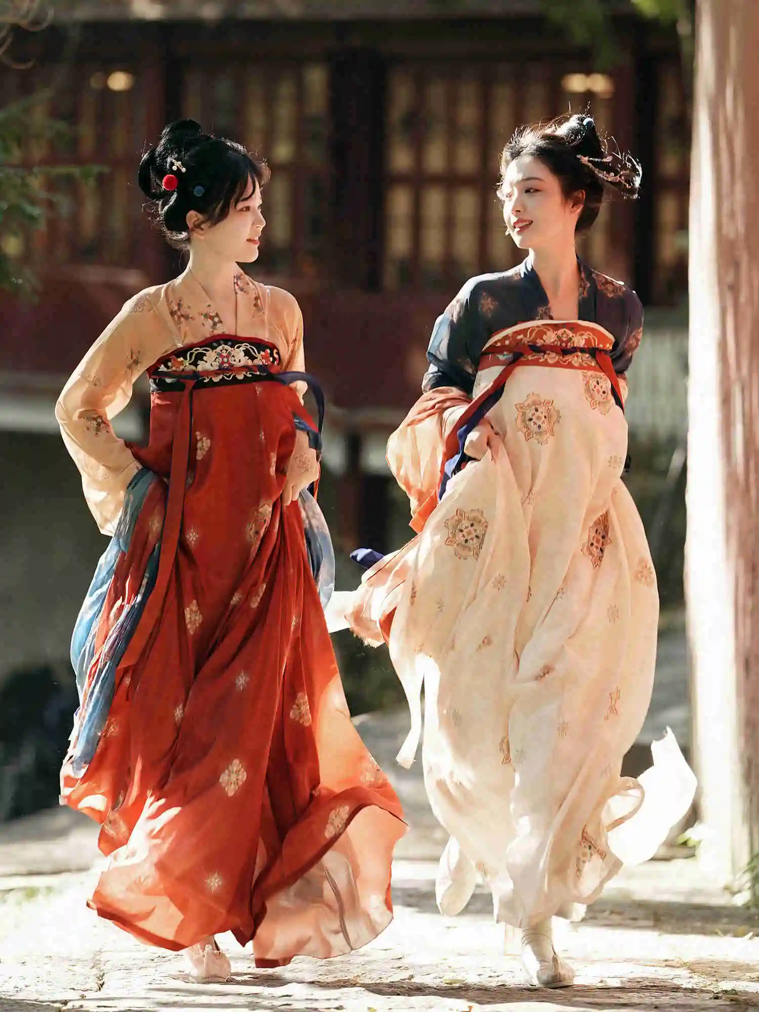 

Chinese Traditional Hanfu Black Red Costume Woman Ancient Dress Oriental Princess Dress Elegance Tang Dynasty Dance Wear